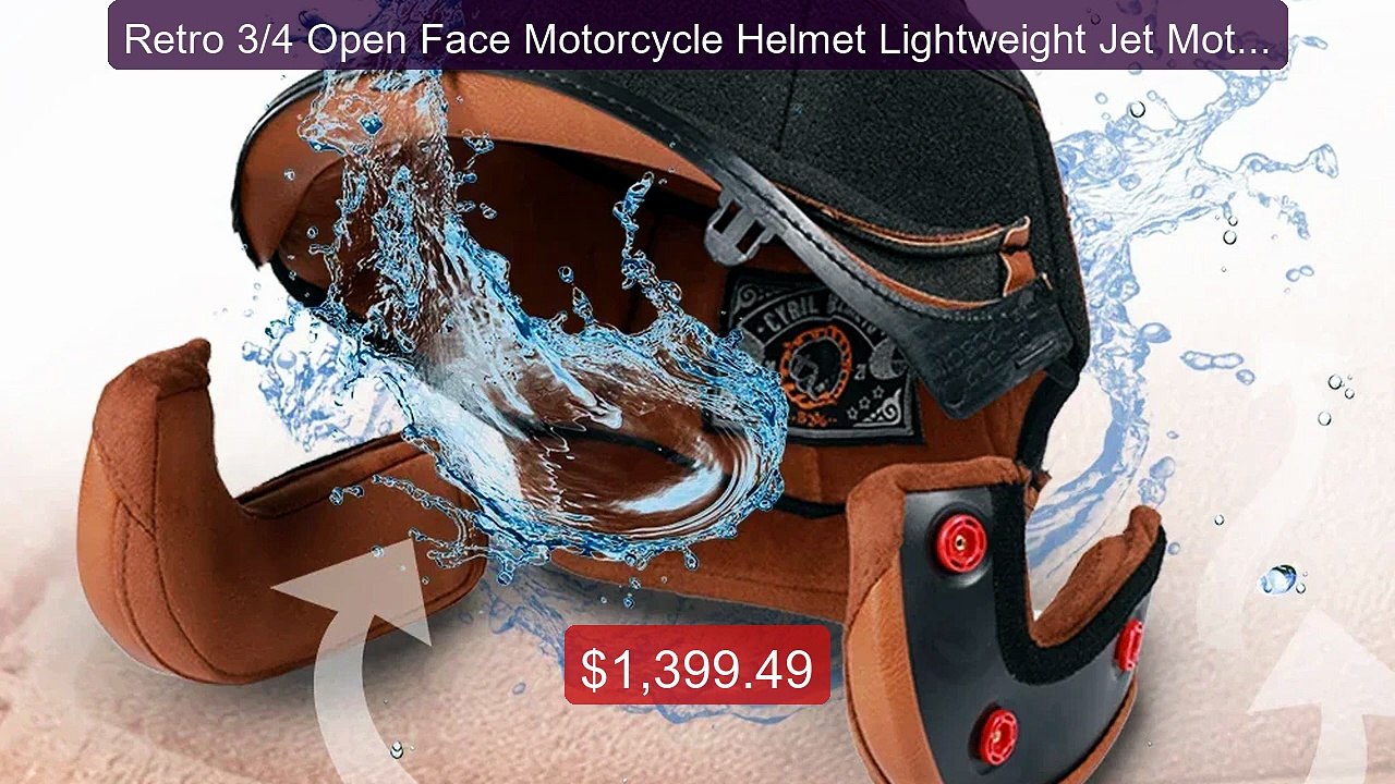 Retro 3/4 Open Face Motorcycle Helmet Lightweight Jet Motorcyc... -- Hot Deal 2026 | Limited Offer!