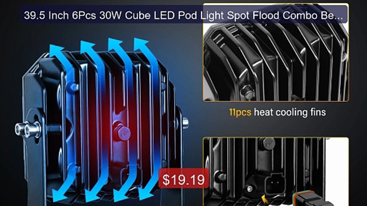 39.5 Inch 6Pcs 30W Cube LED Pod Light Spot Flood Combo Beam Wo... -- Hot Deal 2026 | Limited Offer!