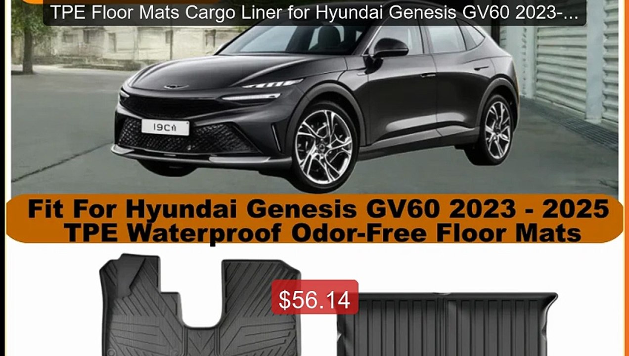 TPE Floor Mats Cargo Liner for Hyundai Genesis GV60 2023-20... -- Top Pick 2026 | Unbeatable Price!