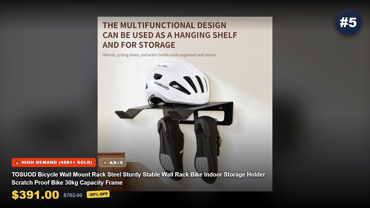 Don't Buy Wall Mounted Bike Racks For Small Apartments Before Watching This! - TOSUOD Bicycle Wall Mount Rack Steel Stur...