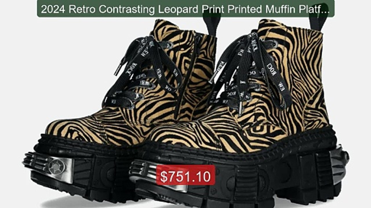2024 Retro Contrasting Leopard Print Printed Muffin Platform F... -- Hot Deal 2026 | Limited Offer!