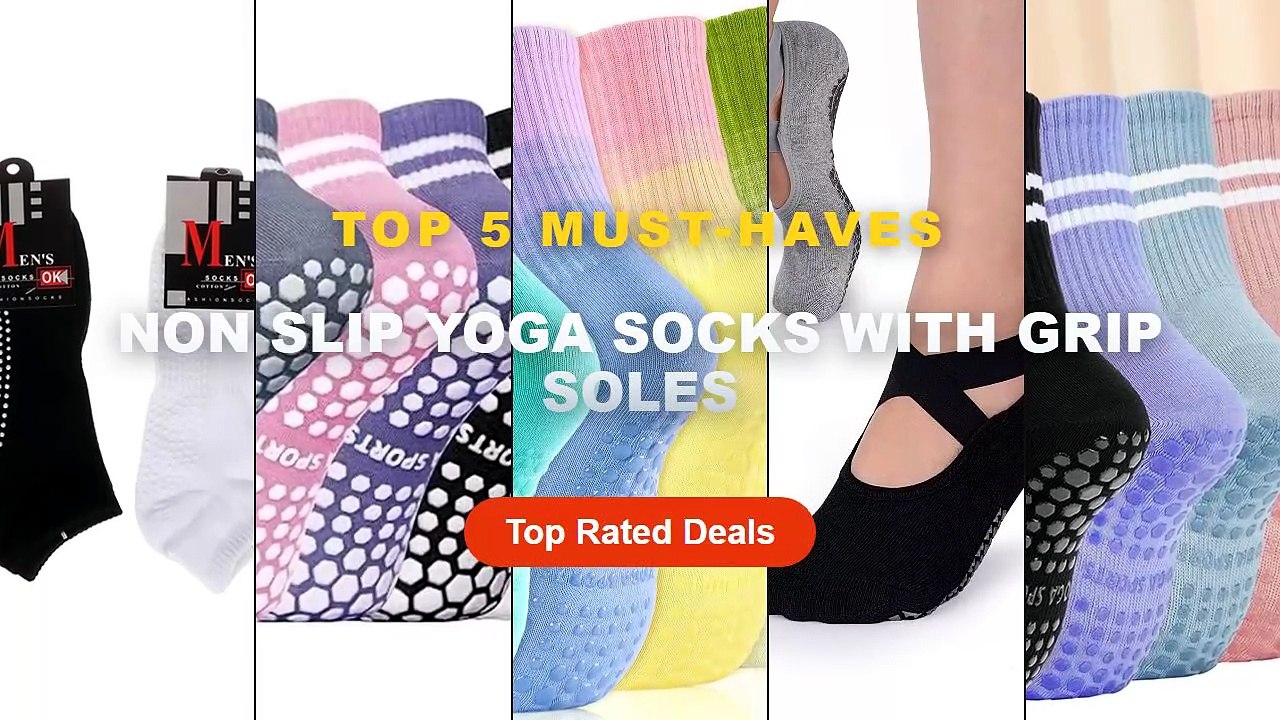 Best Non Slip Yoga Socks With Grip Soles on Ali...