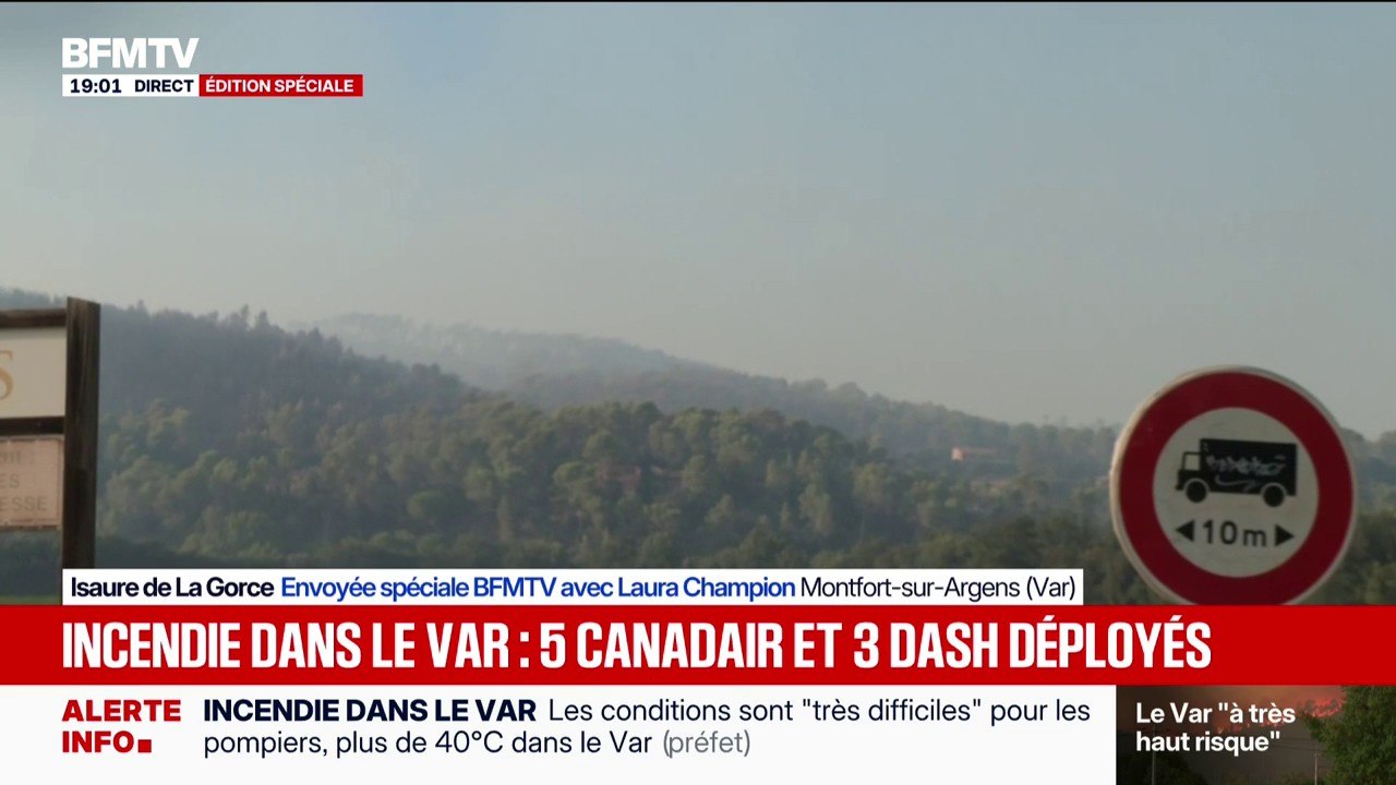 Incendie dans le Var: de nombreux moyens aériens toujours mobilisés dans le Var