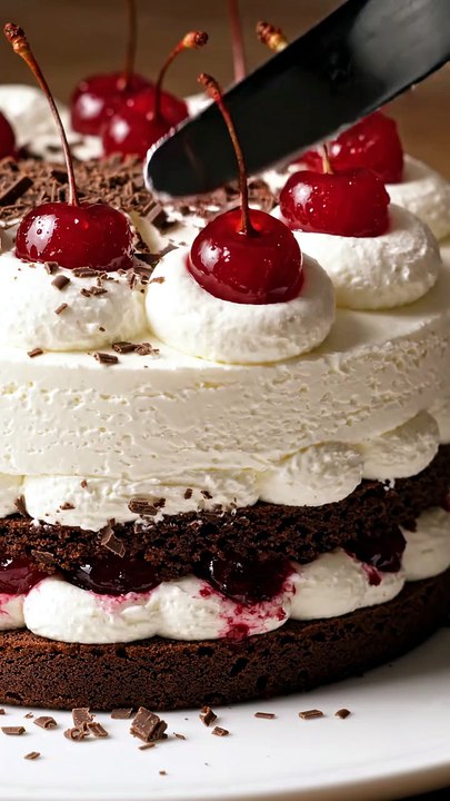 Black Forest Cake Slice ASMR | Satisfying Dessert Original Sound