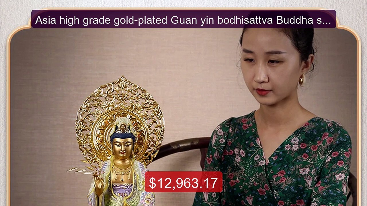 Asia high grade gold-plated Guan yin bodhisattva Buddha statue... -- Hot Deal 2026 | Limited Offer!