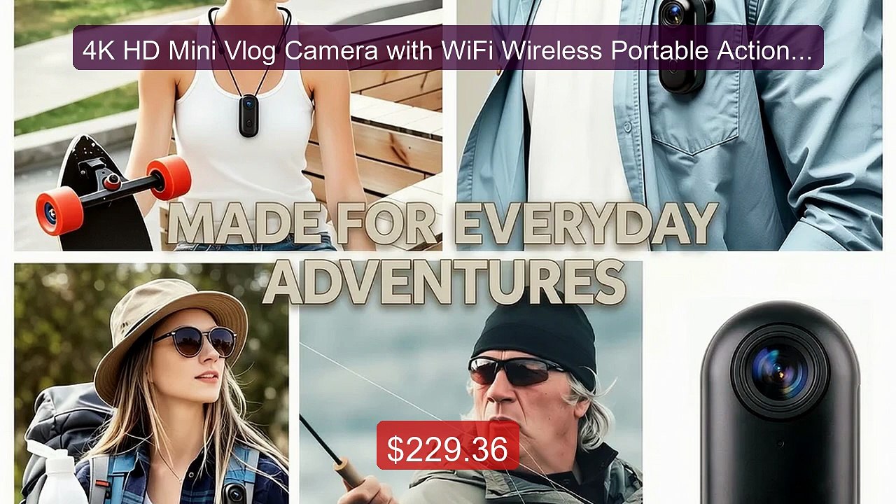 4K HD Mini Vlog Camera with WiFi Wireless Portable Action Body... -- Hot Deal 2026 | Limited Offer!