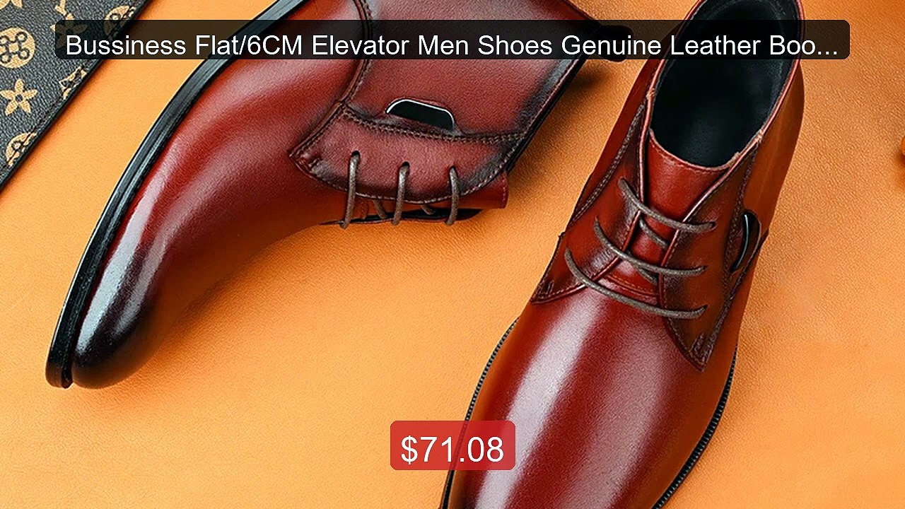 Bussiness Flat/6CM Elevator Men Shoes Genuine Leather Boots Autumn ... -- Top Rated 2026 | Buy Now!