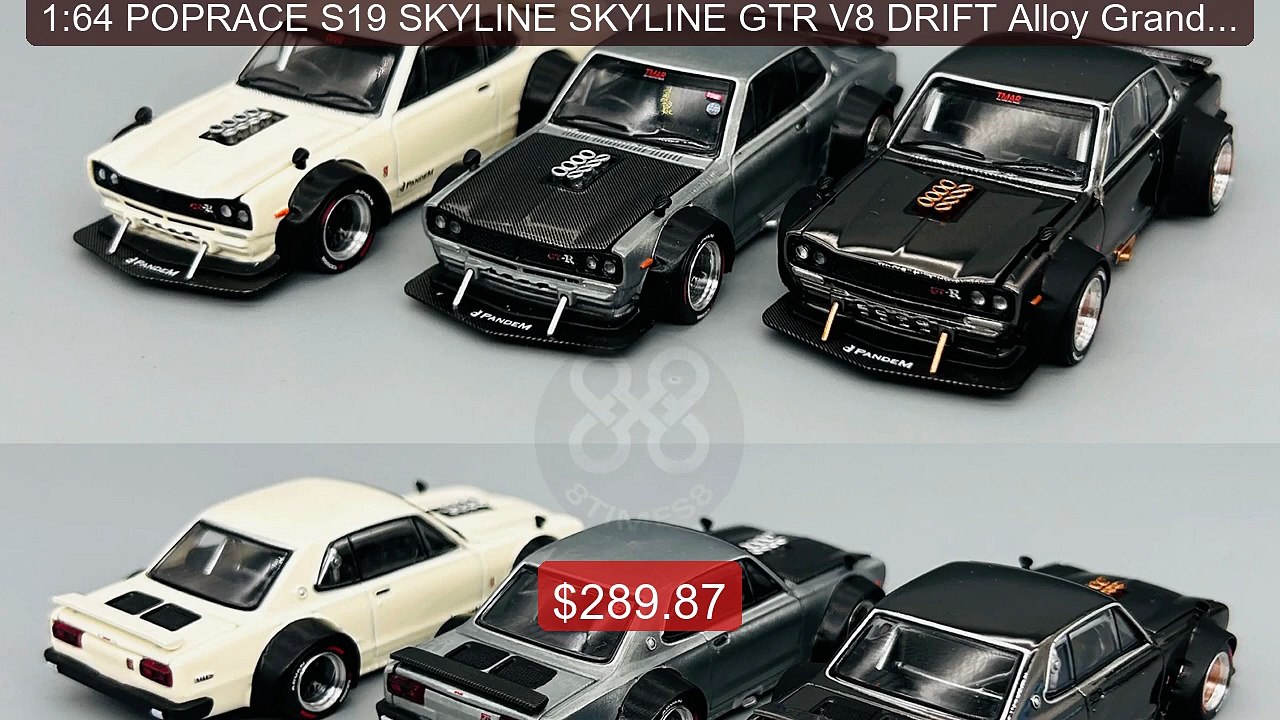 1:64 POPRACE S19 SKYLINE SKYLINE GTR V8 DRIFT Alloy Grand fina... -- Hot Deal 2026 | Limited Offer!