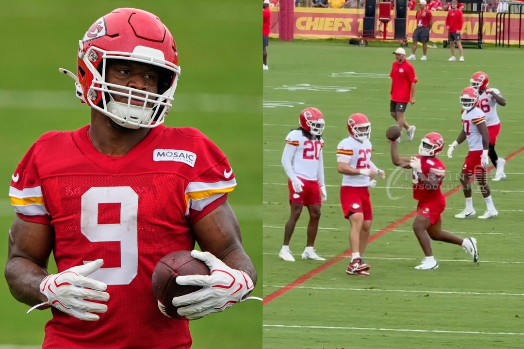 Kenneth Walker pierde la calma tras un fuerte contacto con Drue Tranquill en el training camp de los Chiefs