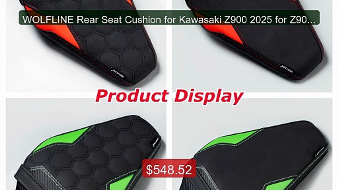 WOLFLINE Rear Seat Cushion for Kawasaki Z900 20...