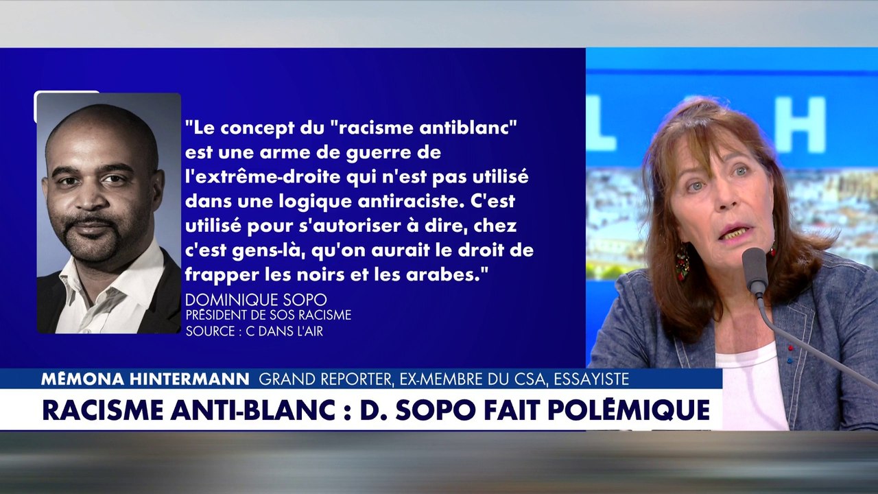 Mémona Hintermann : «Le racisme anti-blanc existe, (...) la fraternité n'est plus respectée»