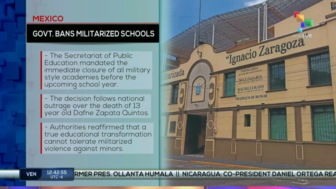 Mexico govt. bans militarized schools