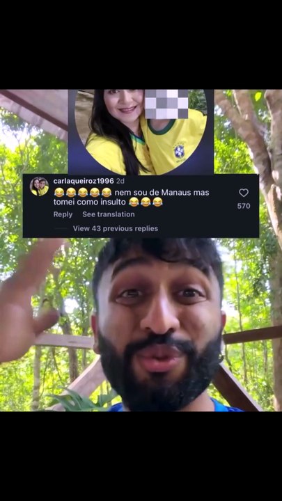 Influencer indiano relata xenofobia de Manauaras