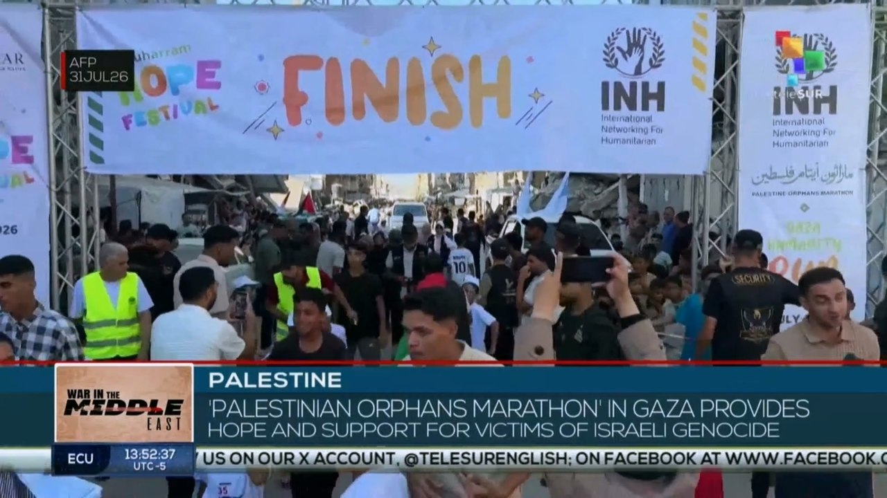 'Palestinian orphans’ marathon' in Gaza provides hope and support for victims of Israeli genocide