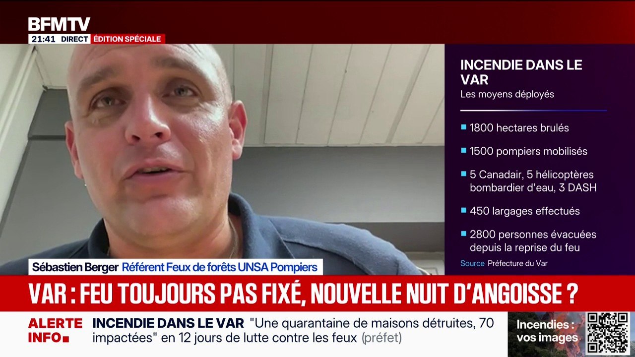 Incendie dans le Var: "Ce soir le feu est conte...