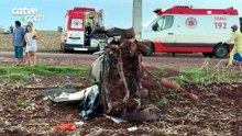 Batida deixa duas pessoas mortas na PR-486, em Tupãssi