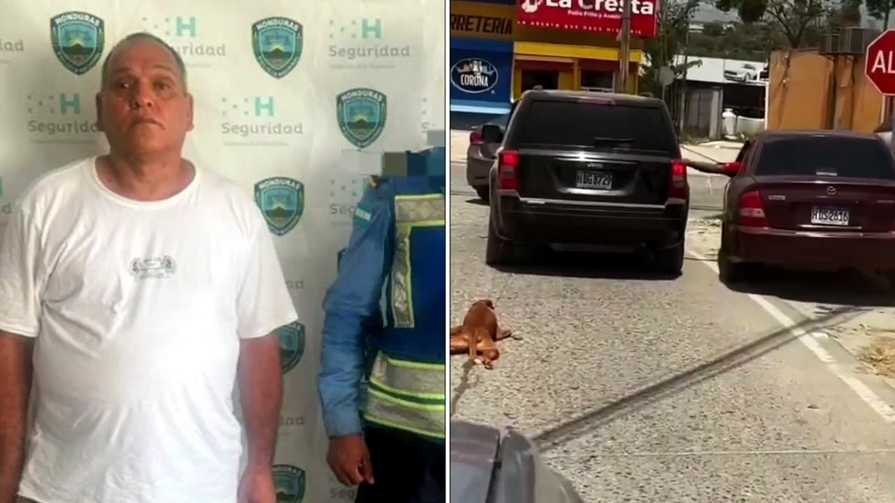 Capturado, hombre que arrastró el perro en Choloma.