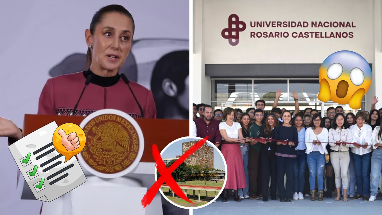 Claudia Sheinbaum ofrece apoyo a aspirantes que no queden en la UNAM para estudiar en la Universidad Nacional Rosario Castellanos