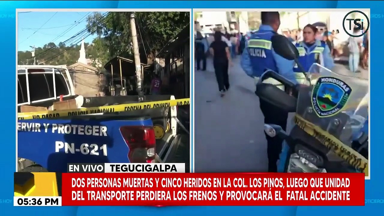 Accidente en la colonia Los Pinos de la capital.