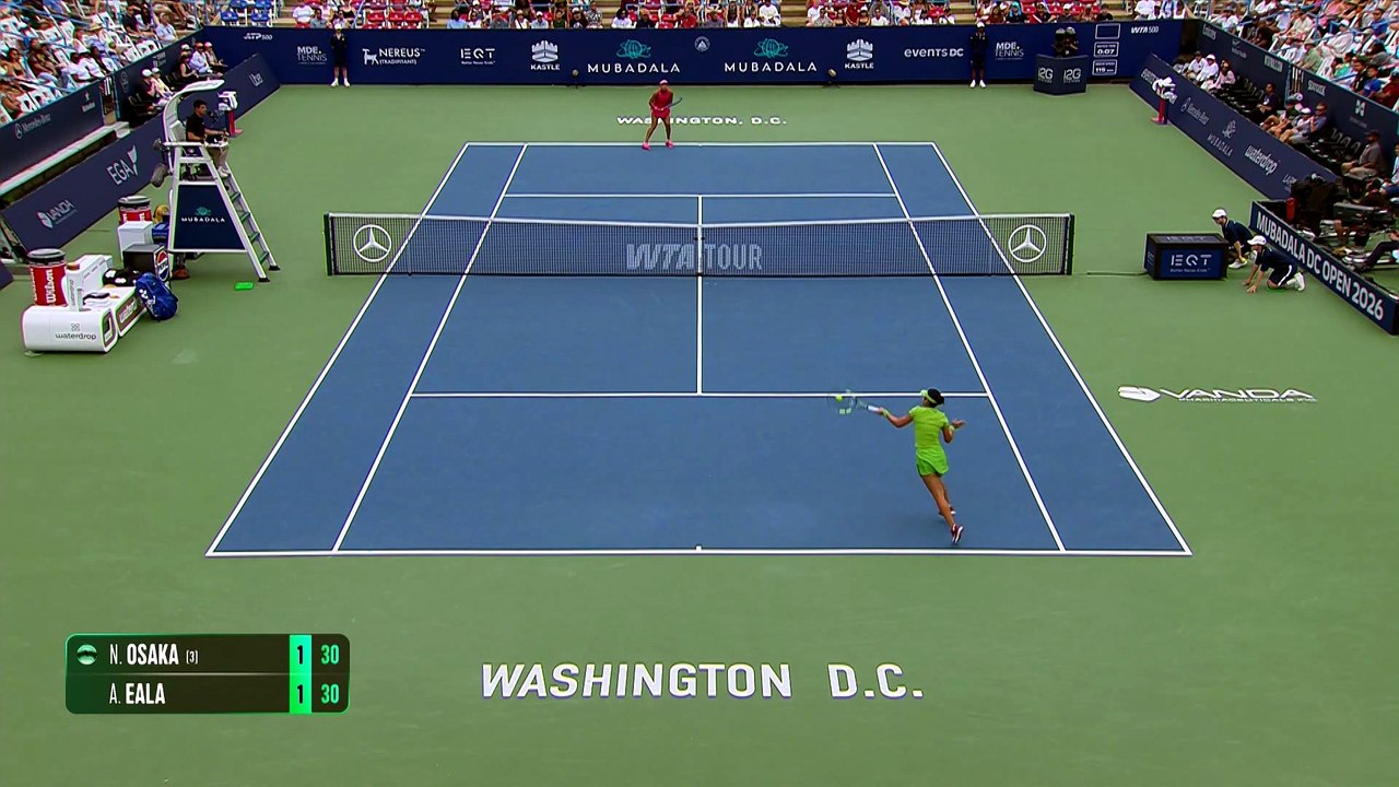 Eala downs Osaka to continue fine Washington run