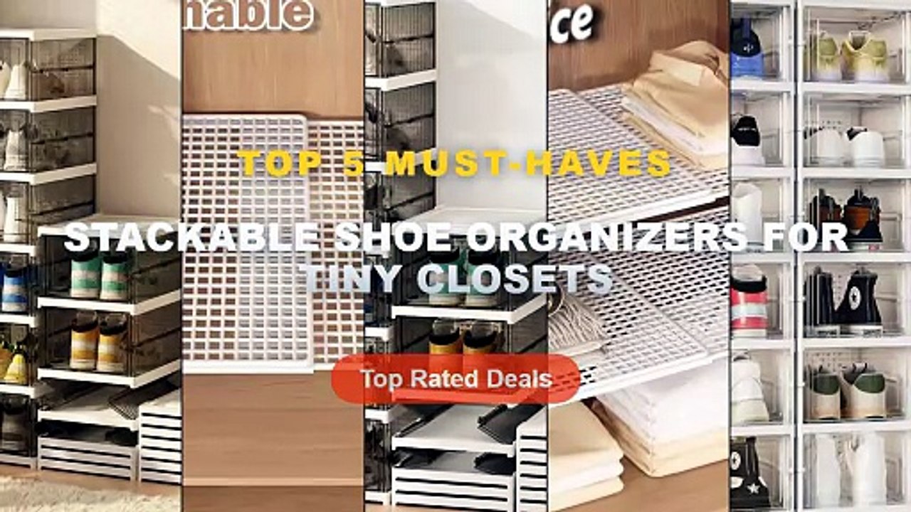 Amazing Stackable Shoe Organizers For Tiny Closets You Need To See - 1pc Wardrobe Scalable Layered Partition Board Stack...