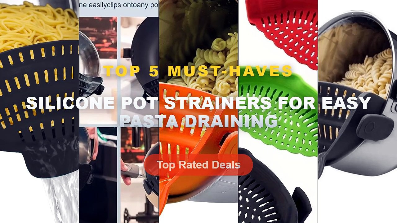 Top 5 Best Silicone Pot Strainers For Easy Pasta Draining (Must Have!) - 1pc, Strainer, Silicone Pot Strainer, Adjustabl...