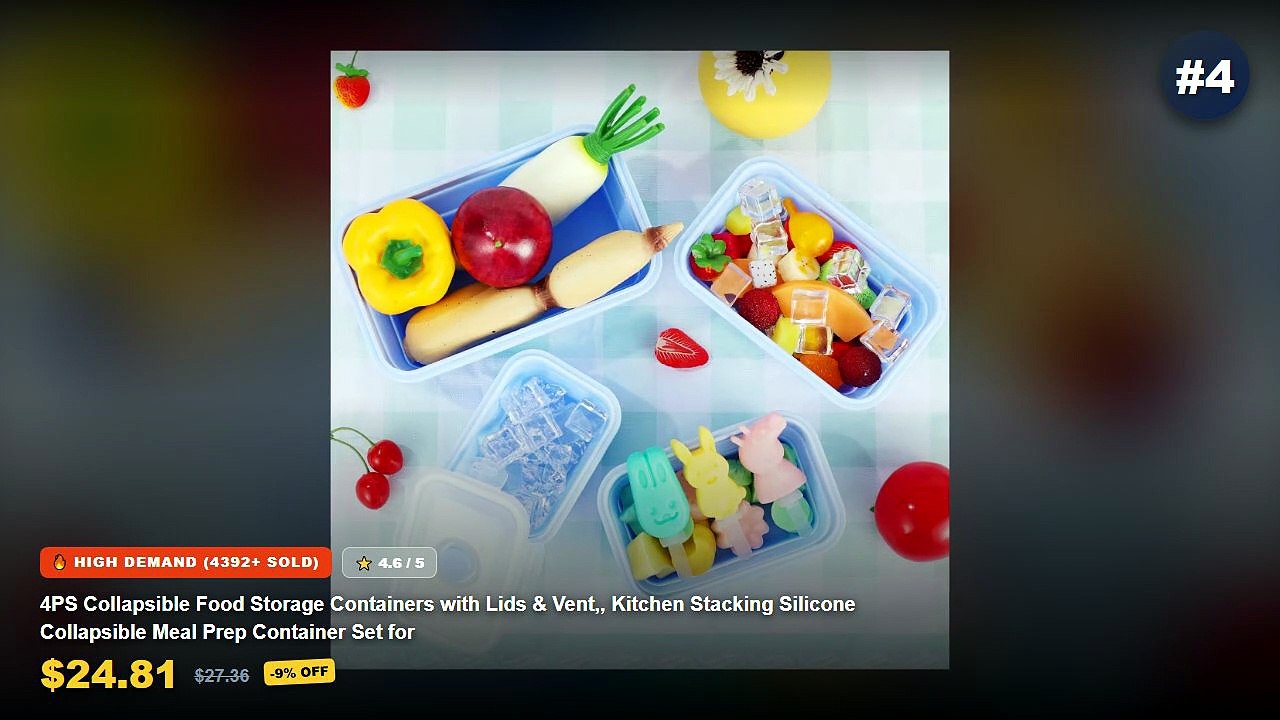 Don't Buy Collapsible Silicone Food Storage Containers For Meal Preppers Before Watching This! - 3Sizes Silicone Collaps...