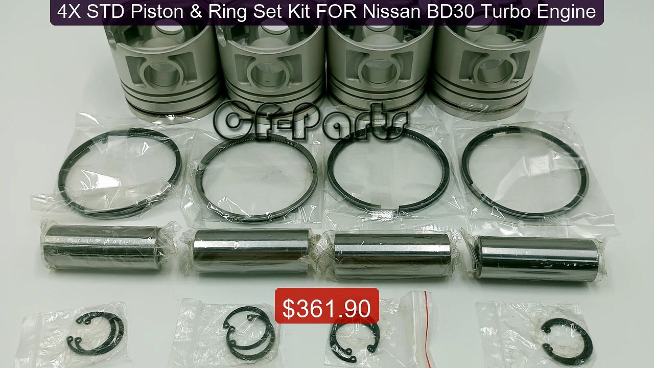 4X STD Piston & Ring Set Kit FOR Nissan BD30 Tu...
