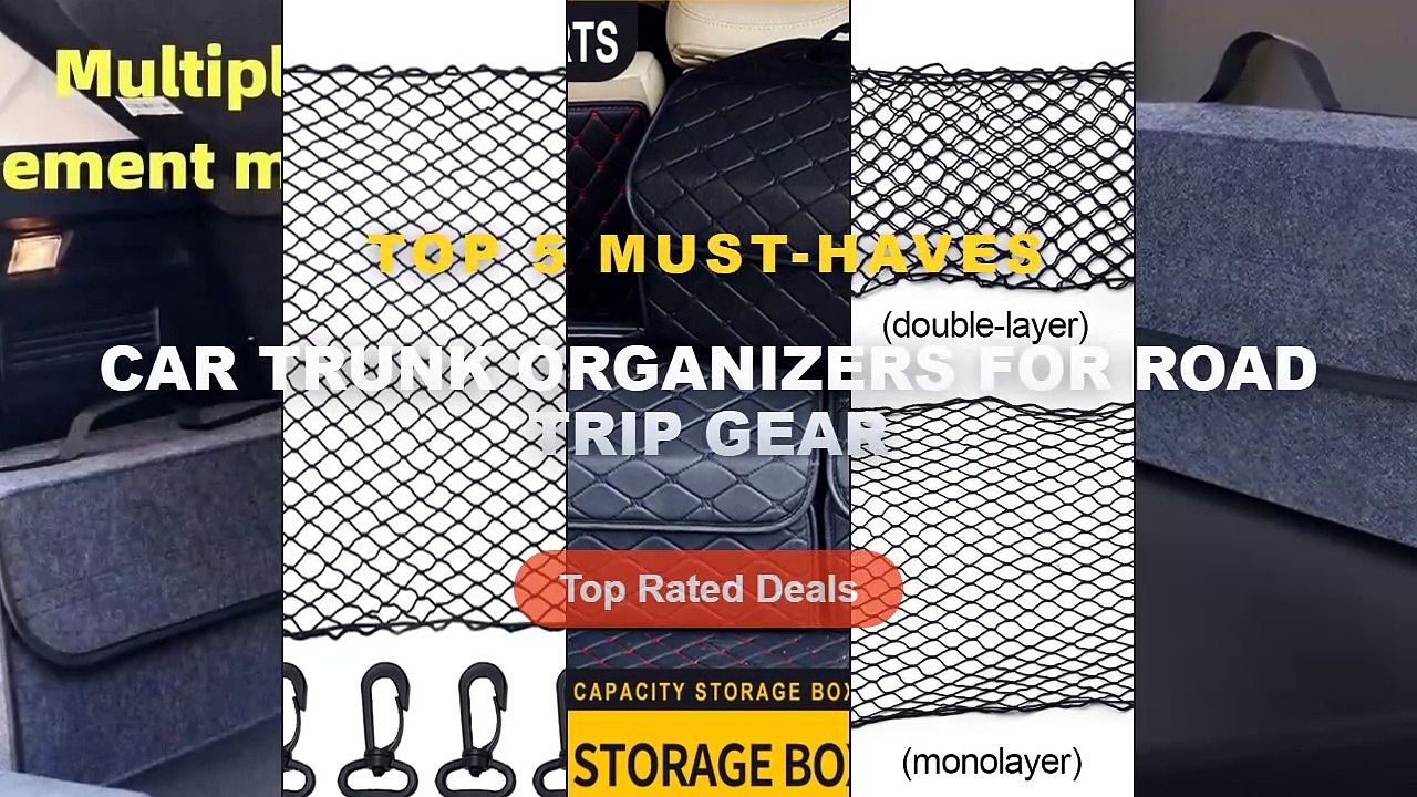 Don't Buy Car Trunk Organizers For Road Trip Gear Before Watching This! - Universal Car Trunk Net Elastic Luggage Net Ca...