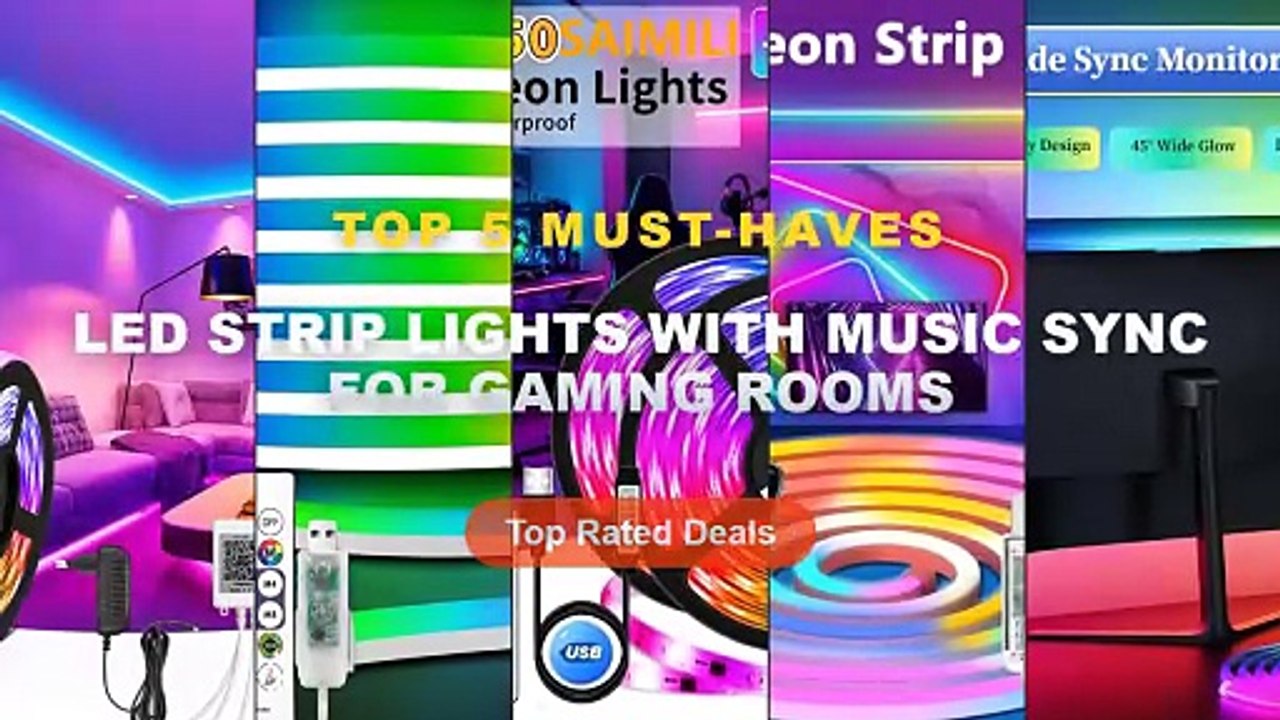 Don't Buy LED Strip Lights With Music Sync For Gaming Rooms Before Watching This! - EU Plug LED Strip Light RGB Music Sy...