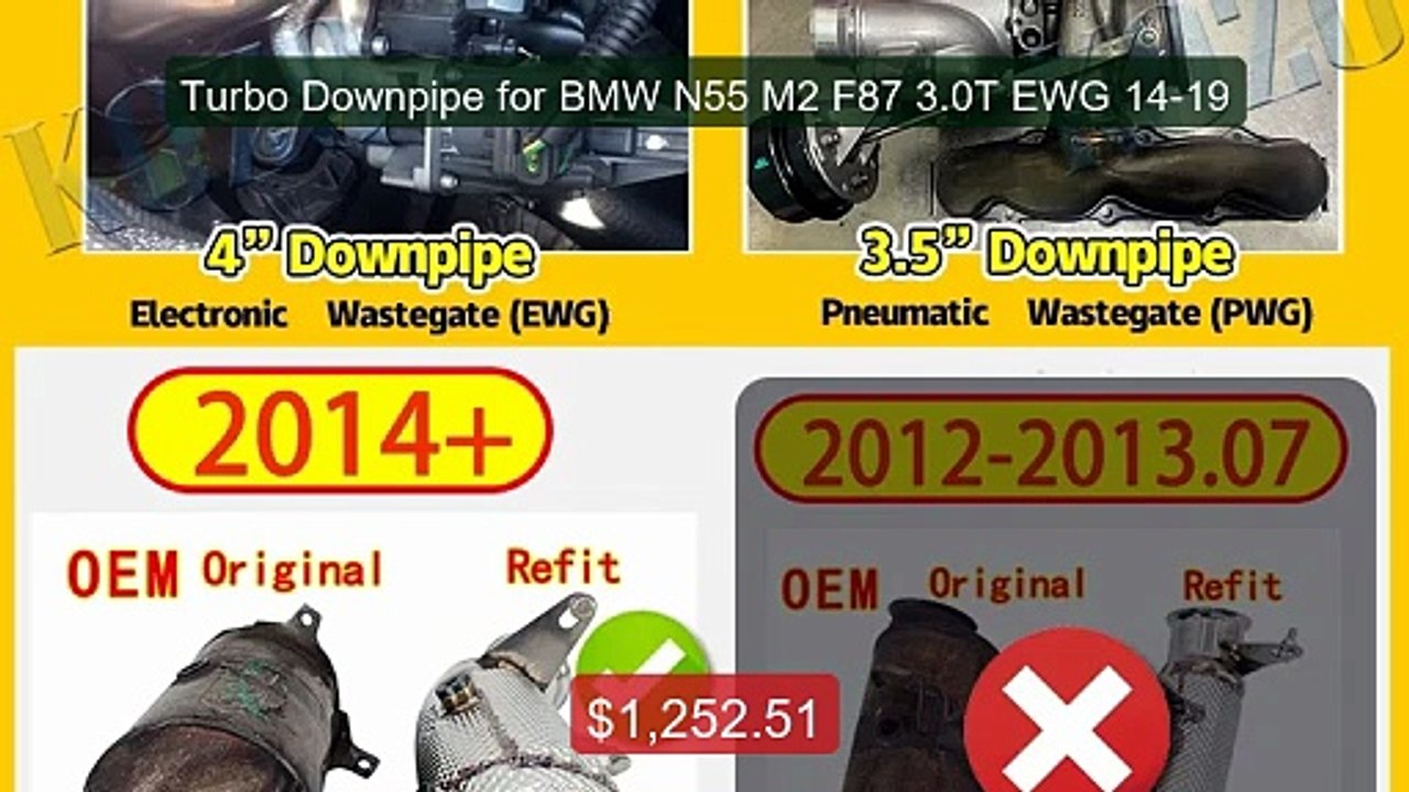 Turbo Downpipe for BMW N55 M2 F87 3.0T EWG 14-19 -- Best Deal 2026 | Shop Now!