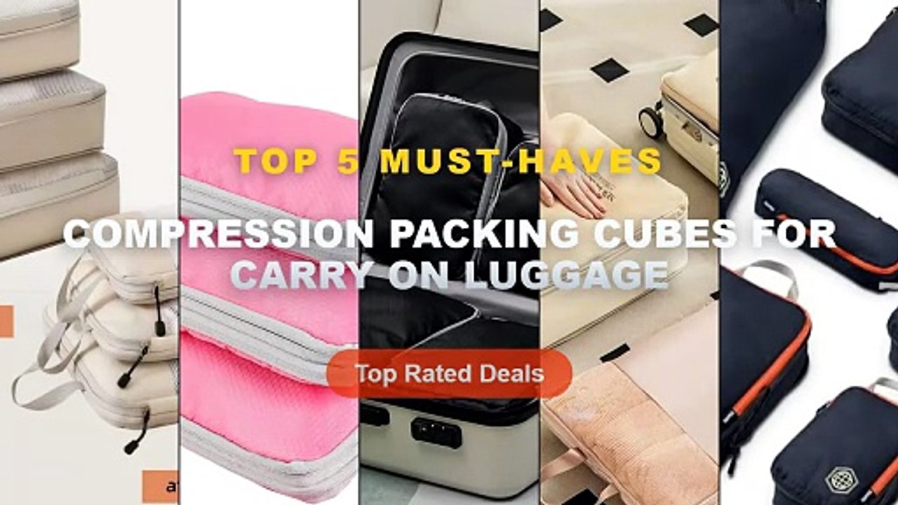 Why Everyone Is Buying Compression Packing Cubes For Carry On Luggage - 3PCS Travel Compression Packing Cube, Travel Bag...