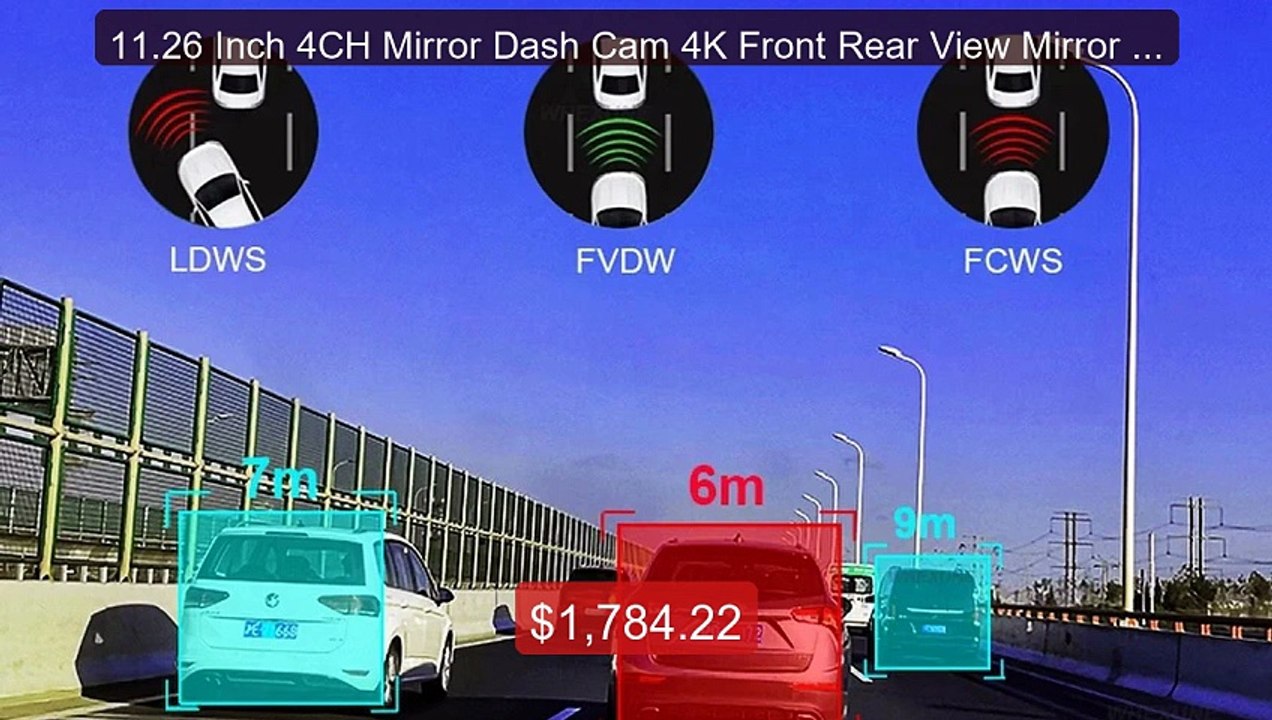 11.26 Inch 4CH Mirror Dash Cam 4K Front Rear View Mirror 4 Cameras ... -- Top Rated 2026 | Buy Now!