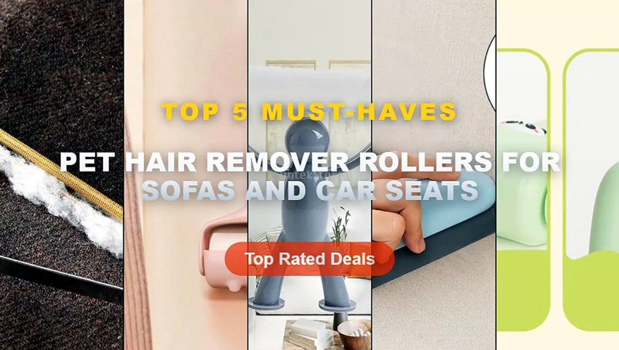 Pet Hair Remover Rollers For Sofas And Car Seats: Top 5 Best Sellers - Portable Lint Remover Pet Hair Remover Brush Manu...