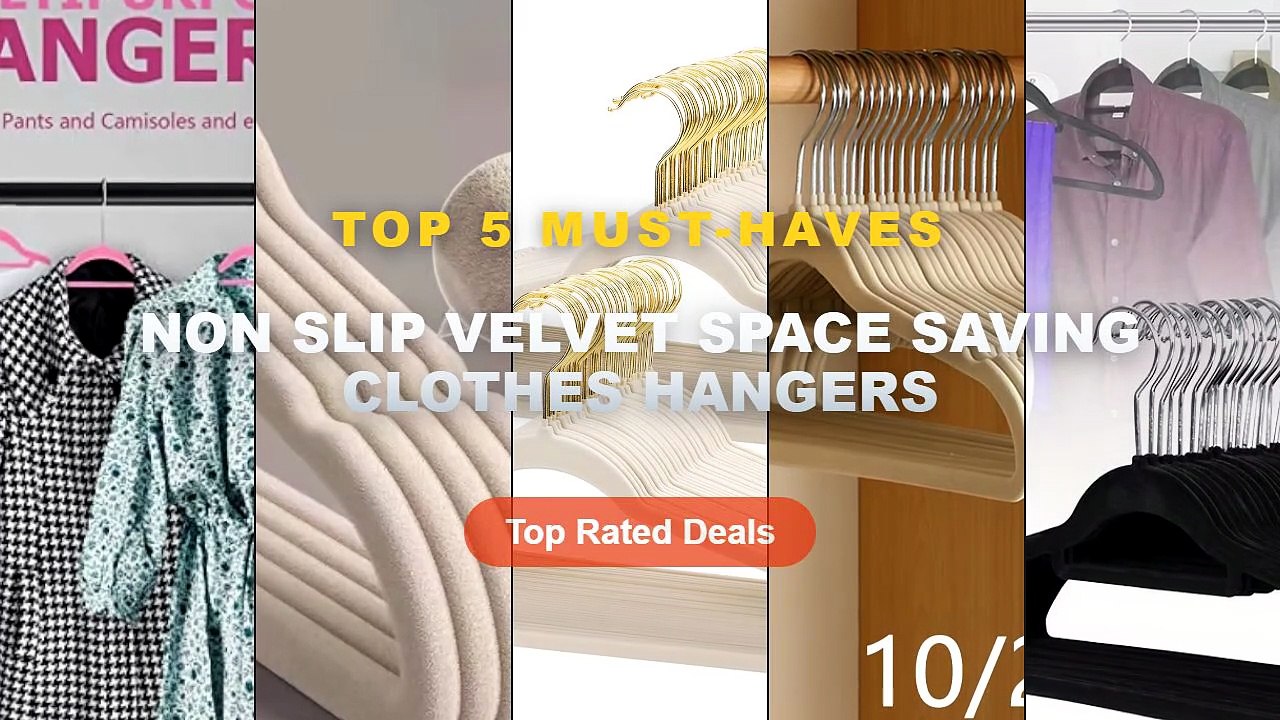 Cheap & Best Non Slip Velvet Space Saving Cloth...