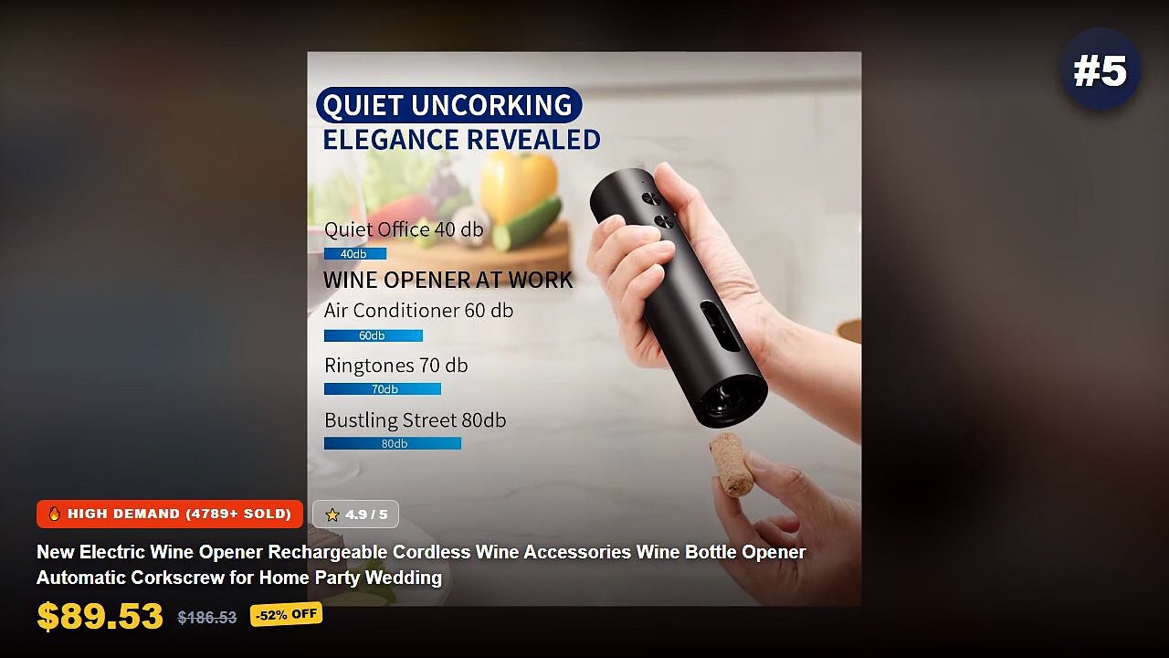 Cordless Electric Wine Openers For Home Bar: Top 5 Best Sellers - Rechargeable Electric Wine Opener with Foil Cutter, Wi...