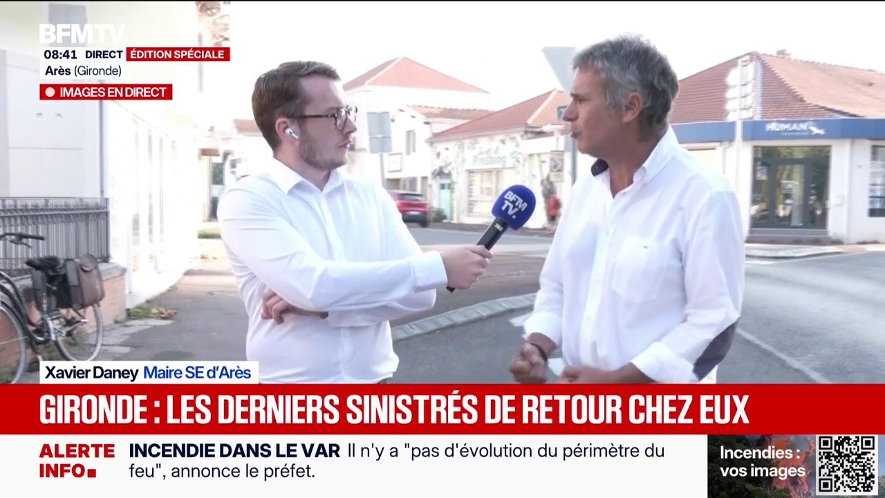 Gironde: "Une émotion particulière de revoir de la vie", affirme le maire d'Arès