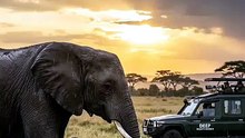 A Mother Elephant's Tender Moment After the Storm