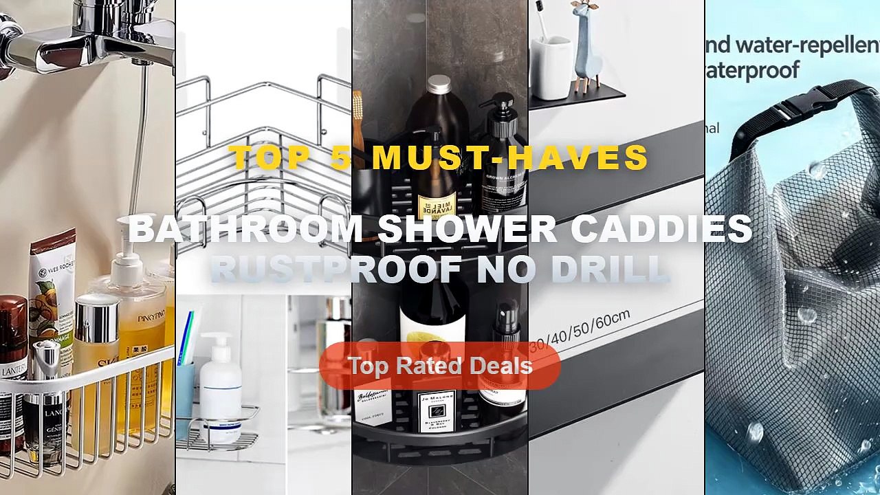 Cheap & Best Bathroom Shower Caddies Rustproof No Drill Unboxing & Review - Shower Caddy Hanging Organizer Shower Basket...