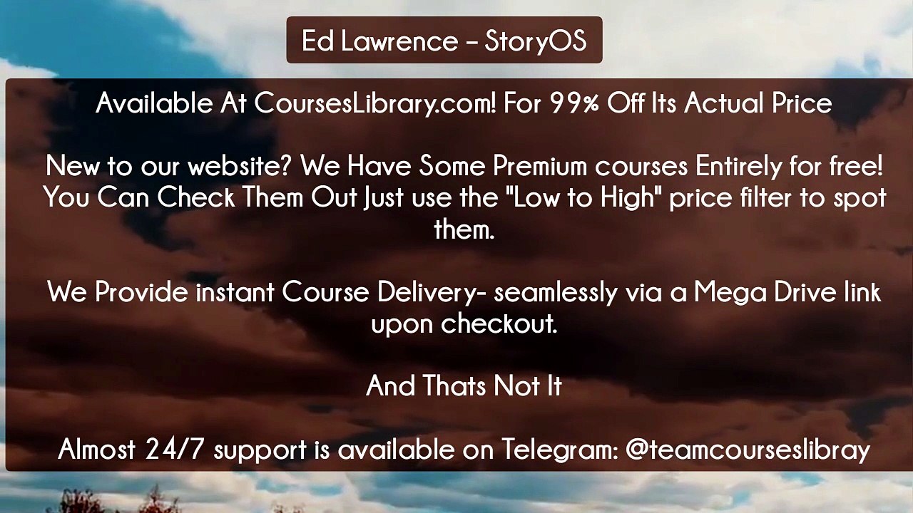 (Courseslibrary.com) Ed Lawrence – StoryOS