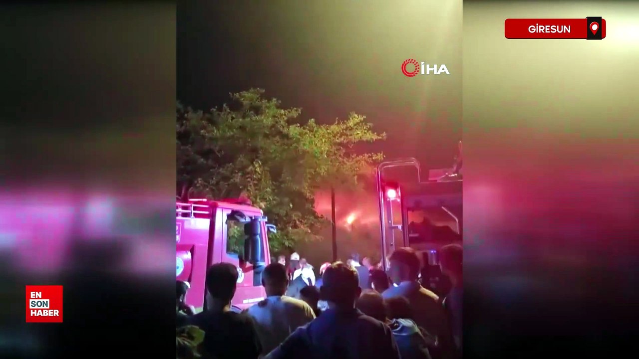 Giresun Eynesil'de gece yangını: Ev kullanılamaz hale geldi
