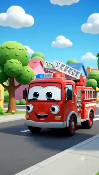 Friendly Fire Truck Beep Beep! 🚒 | 10-Second Kids Vehicle Song