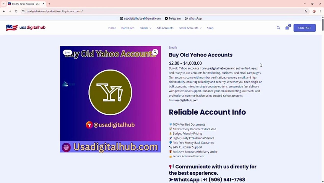Where to Buy Old Yahoo Accounts In bulk 10 Trusted Site