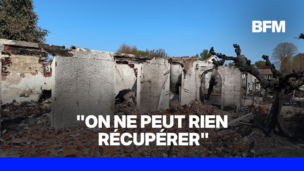 ROBIN DE BFM - Après le feu de Biscarrosse, ils découvrent leur maison détruite par les flammes