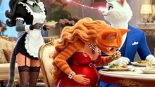 A Royal Dinner for the Feline Family