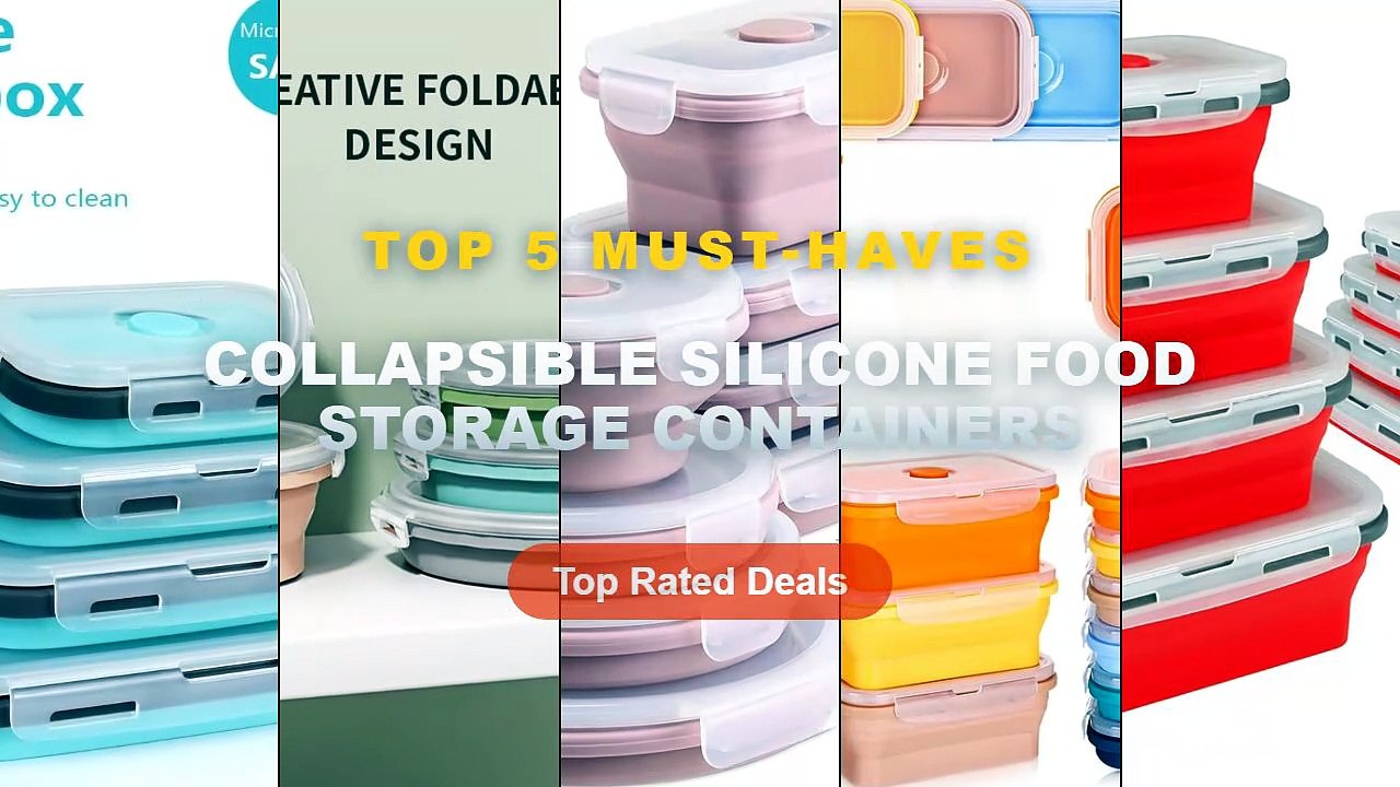 Collapsible Silicone Food Storage Containers: Top 5 Best Sellers - Collapsible Food Storage Containers Silicone Bowls wi...