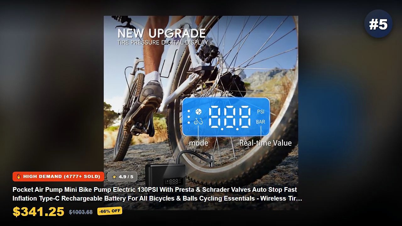 Why Everyone Is Buying Mini Air Pumps For Bike And Ball Inflation - RIDERACE Bike Pump Portable Mini Cycling Hand Air Pu...