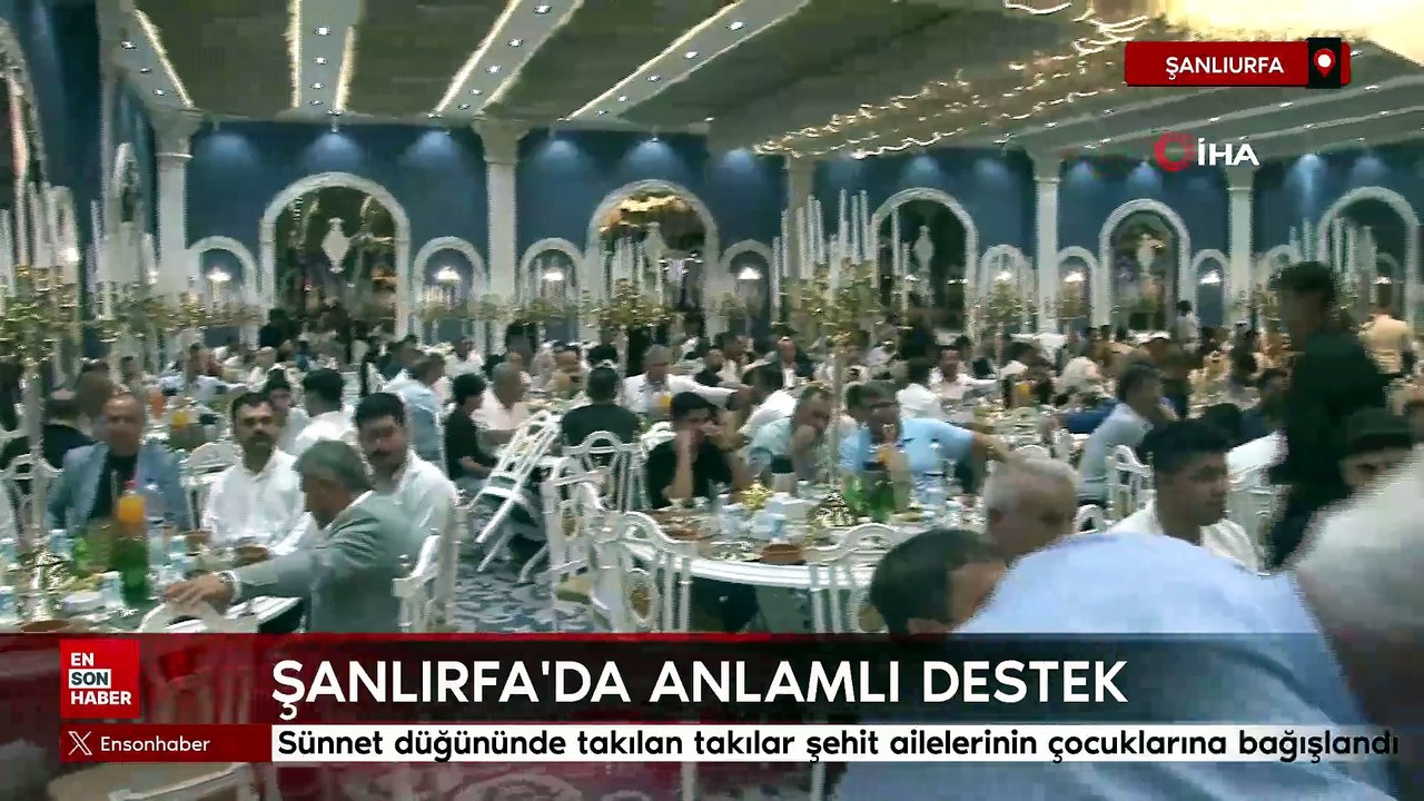 Şanlıurfa'da sünnet düğününde takılan takılar şehit ailelerinin çocuklarına bağışlandı