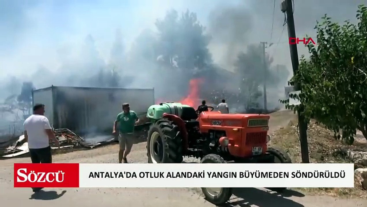 Antalya'da otluk alandaki yangın büyümeden söndürüldü