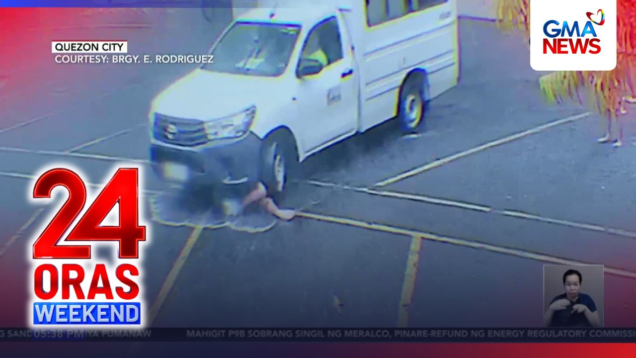 Driver flees after pickup drags boy, 12, playing in the rain in QC parking lot | 24 Oras Weekend
